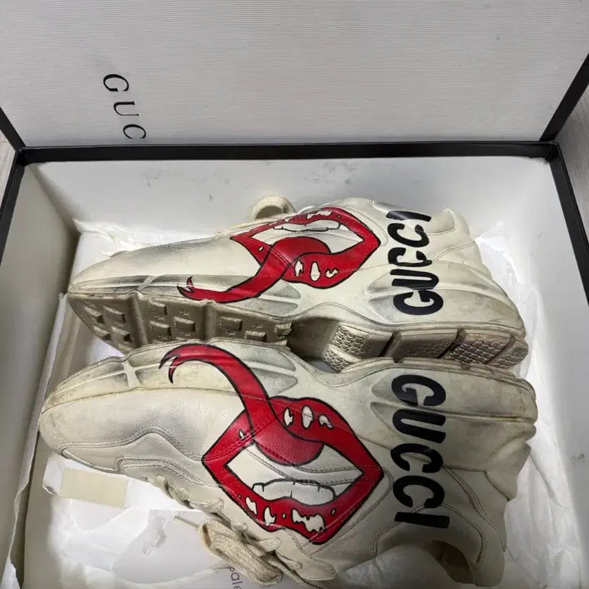 [BUNJANG] Gucci Rhyton Lip Dirty Sneakers / [9] 구찌 라이톤 입술더티 스니커즈