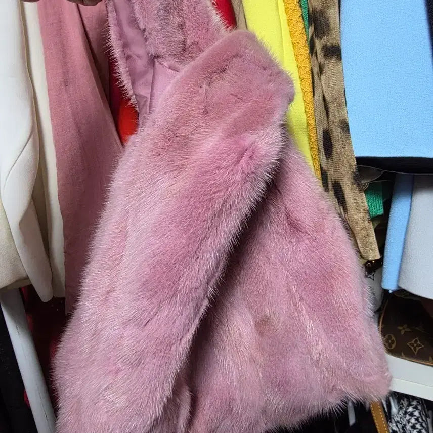 [BUNJANG] Pink Mink Bag / 핑크 밍크 가방