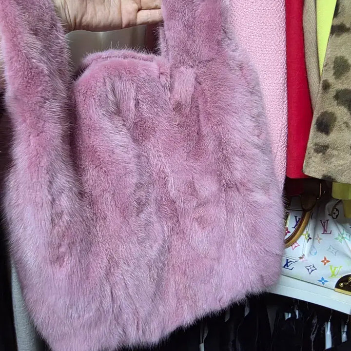 [BUNJANG] Pink Mink Bag / 핑크 밍크 가방