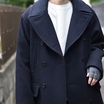 [BUNJANG] Blurhms 2024AW Pea Coat / [3] (택, 단추O) Blurhms 2024AW 피코트