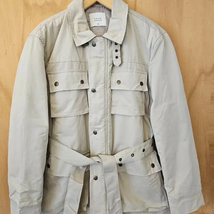 [BUNJANG] Quilted Padded Belted Jacket (New) Beige (M) / 면 퀼팅패딩 벨트 잠바 (새옷) 연베이지 (M 95)