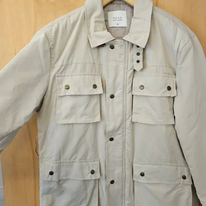 [BUNJANG] Quilted Padded Belted Jacket (New) Beige (M) / 면 퀼팅패딩 벨트 잠바 (새옷) 연베이지 (M 95)