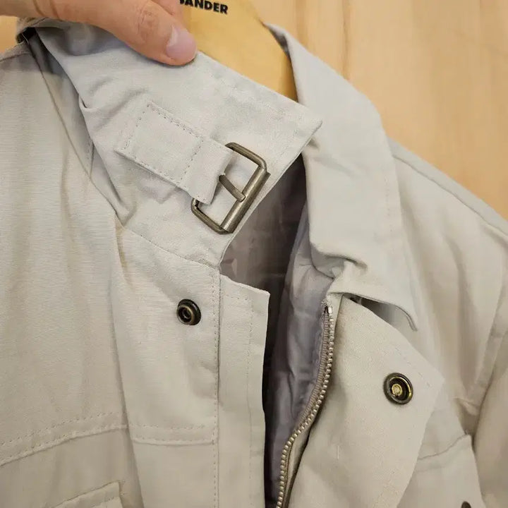 [BUNJANG] Quilted Padded Belted Jacket (New) Beige (M) / 면 퀼팅패딩 벨트 잠바 (새옷) 연베이지 (M 95)