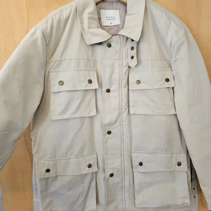 [BUNJANG] Quilted Padded Belted Jacket (New) Beige (M) / 면 퀼팅패딩 벨트 잠바 (새옷) 연베이지 (M 95)