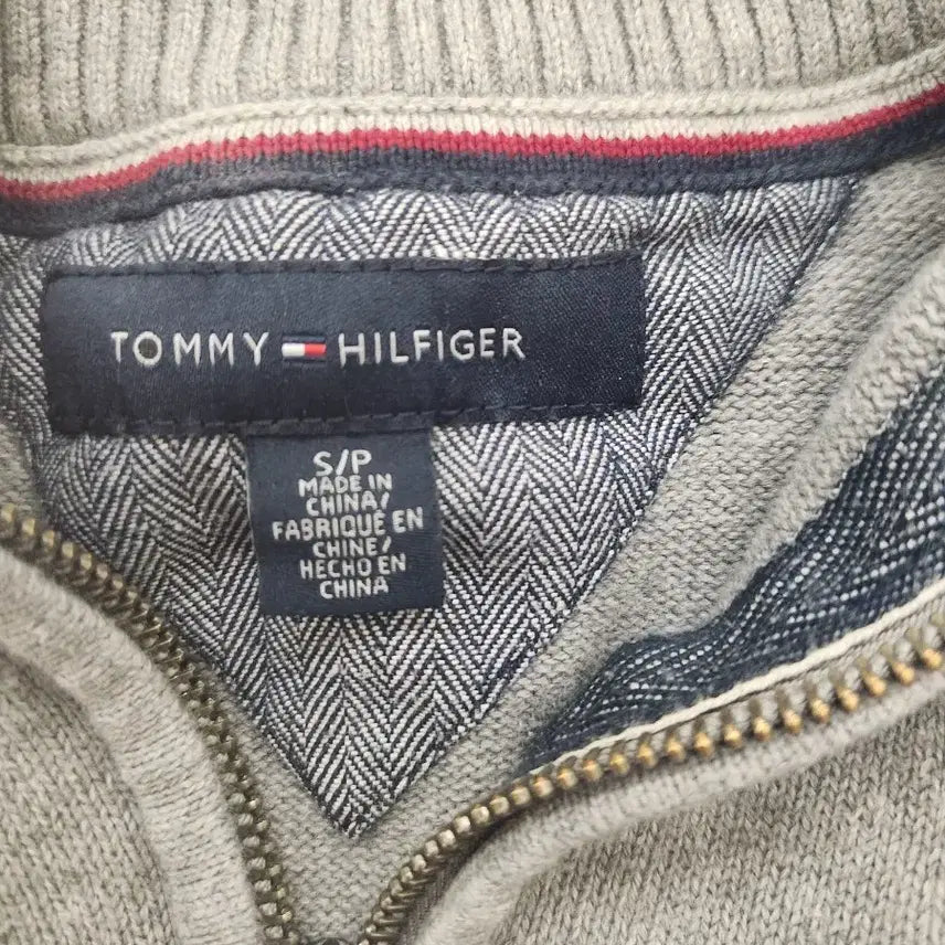 [BUNJANG] Tommy Hilfiger Half Neck Knit Gray / 타미힐피거 하프넥 니트 그레이