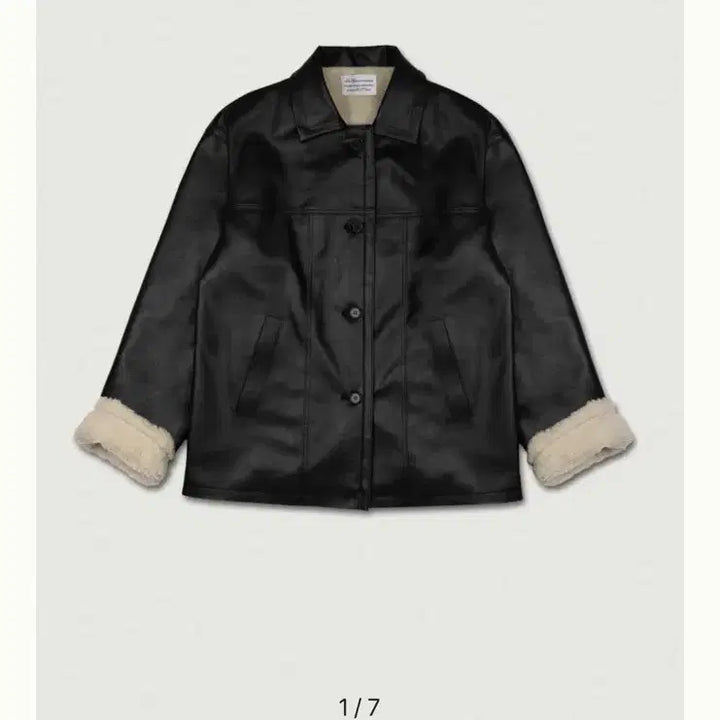 [BUNJANG] By Mood Half Leather Mouton Black New Version / 바이무드 하프 레더 무스탕 블랙 뉴버전