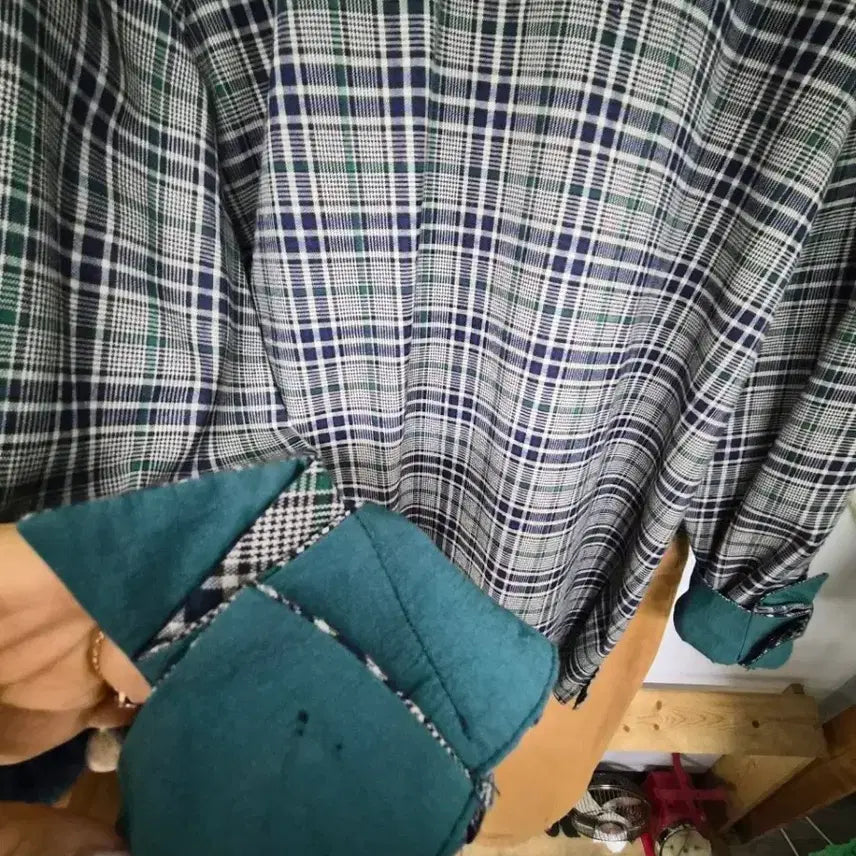 [BUNJANG] Mine Frill Check Blouse / 마인 프릴 체크 블라우스