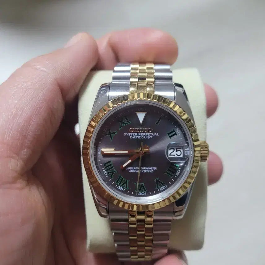 [BUNJANG] Seiko Custom Wimbledon Automatic Watch / 세이코 mod 커스텀 회판 로만자 윔블던 콤비 오토매틱