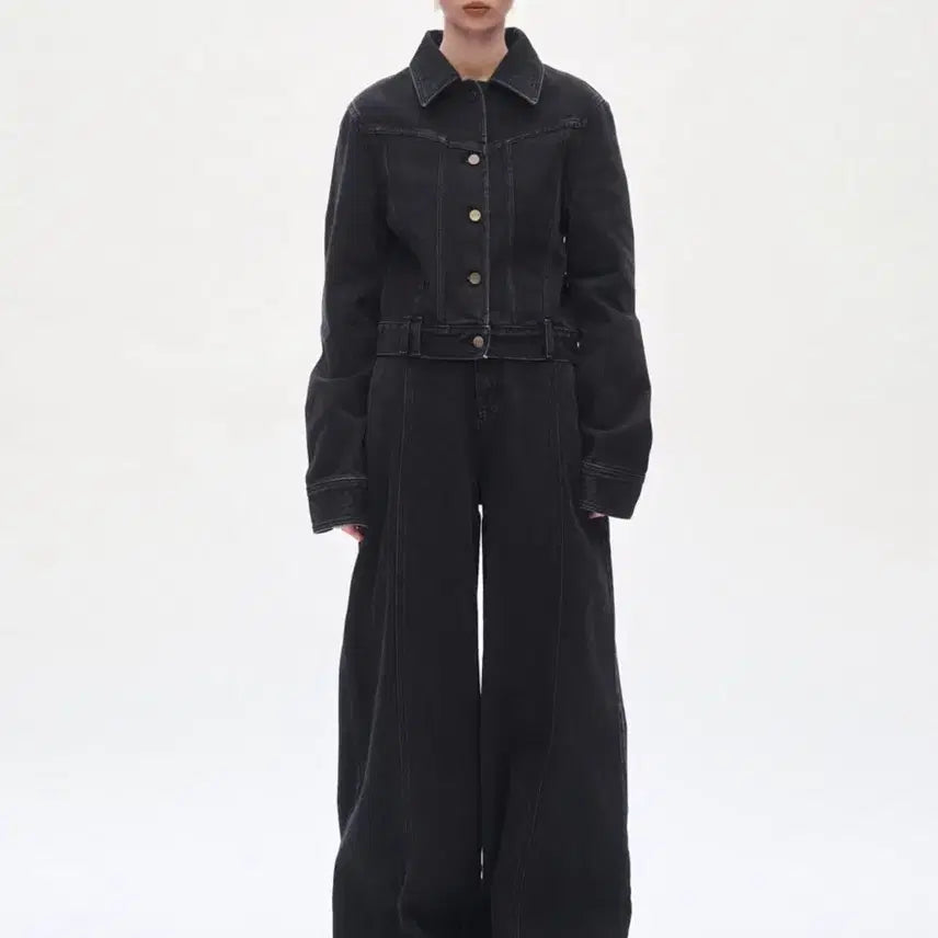 [BUNJANG] Trimingbird Incision Denim Jacket Pants Setup / 트리밍버드 인시전 자켓 팬츠 셋업 incision denim