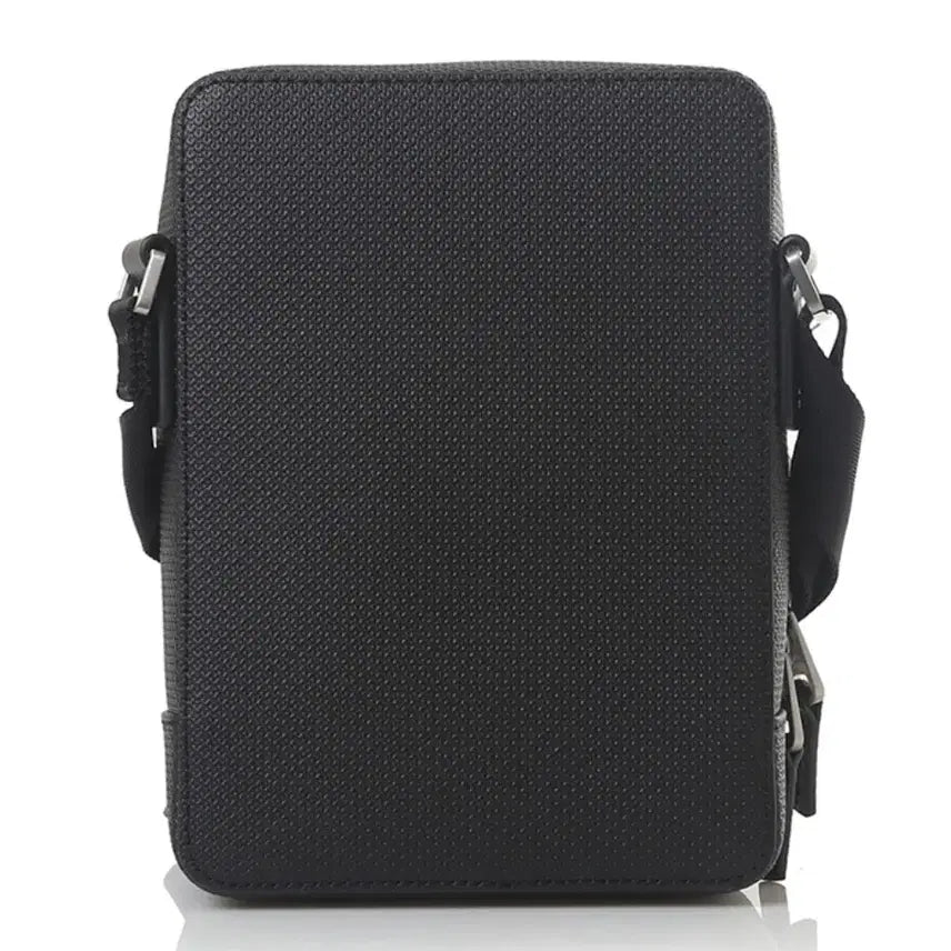 [BUNJANG] Lacoste Black Leather Mini Crossbody Bag / 새상품 라코스테 블랙 가죽 미니크로스백 산타코