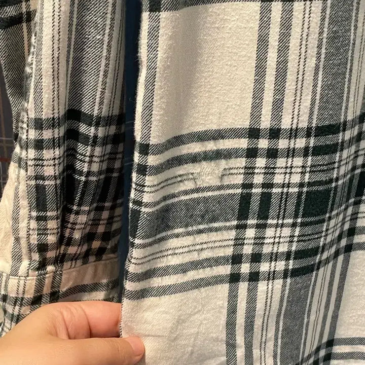 [BUNJANG] Coen Checkered Shirt Ivory Green / Coen 체크셔츠 아이보리그린