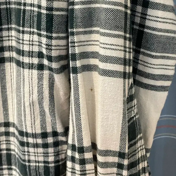 [BUNJANG] Coen Checkered Shirt Ivory Green / Coen 체크셔츠 아이보리그린
