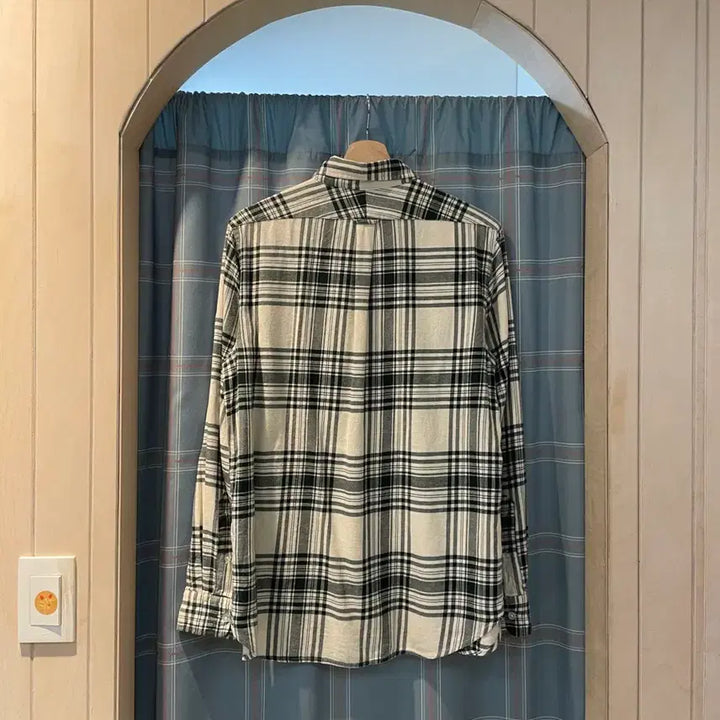 [BUNJANG] Coen Checkered Shirt Ivory Green / Coen 체크셔츠 아이보리그린