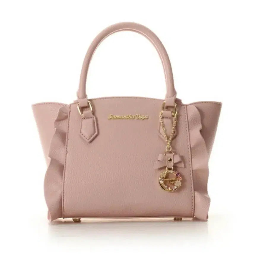 [BUNJANG] Samantha Vega Pink Frill Tote Bag / 가격동결 사만사베가 핑크 프릴 토트백 양산형 지뢰계 스나계 양지뢰 가방