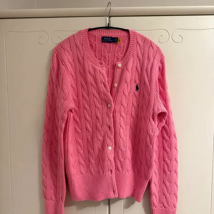 [BUNJANG] Polo Ralph Lauren Knit Cardigan Pink M / 폴로 랄프로렌 니트 가디건 핑크 M