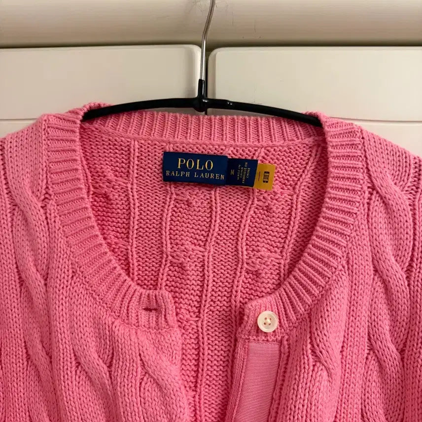 [BUNJANG] Polo Ralph Lauren Knit Cardigan Pink M / 폴로 랄프로렌 니트 가디건 핑크 M