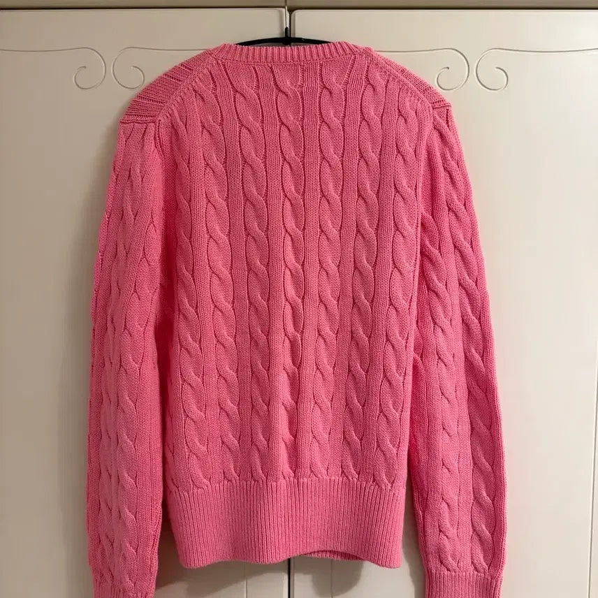 [BUNJANG] Polo Ralph Lauren Knit Cardigan Pink M / 폴로 랄프로렌 니트 가디건 핑크 M