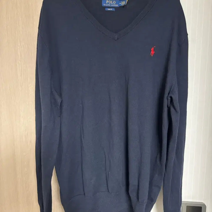 [BUNJANG] Polo Ralph Lauren V-Neck Knit Navy M / 폴로 랄프로렌 브이넥 니트 네이비 m