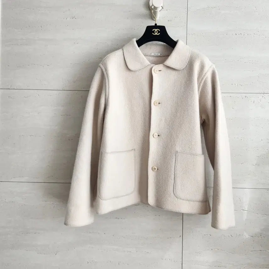 [BUNJANG] Ivory Wool Jacket / button off 아이보리 울 자켓