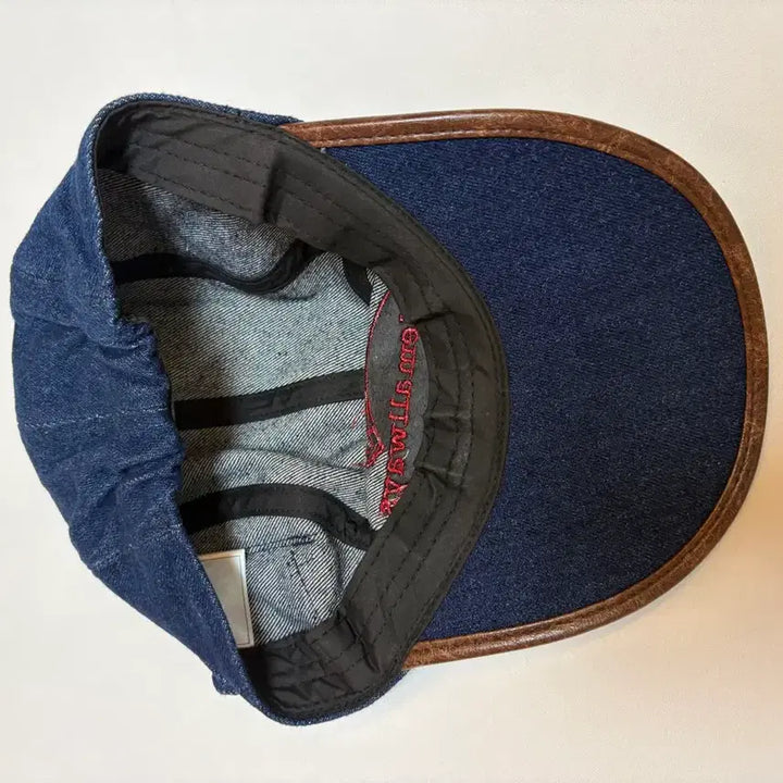 [BUNJANG] Problem Always Logo Denim Camp Cap Blue / 프라블럼올웨이즈 로고 데님 캠프캡 블루 free 사이즈