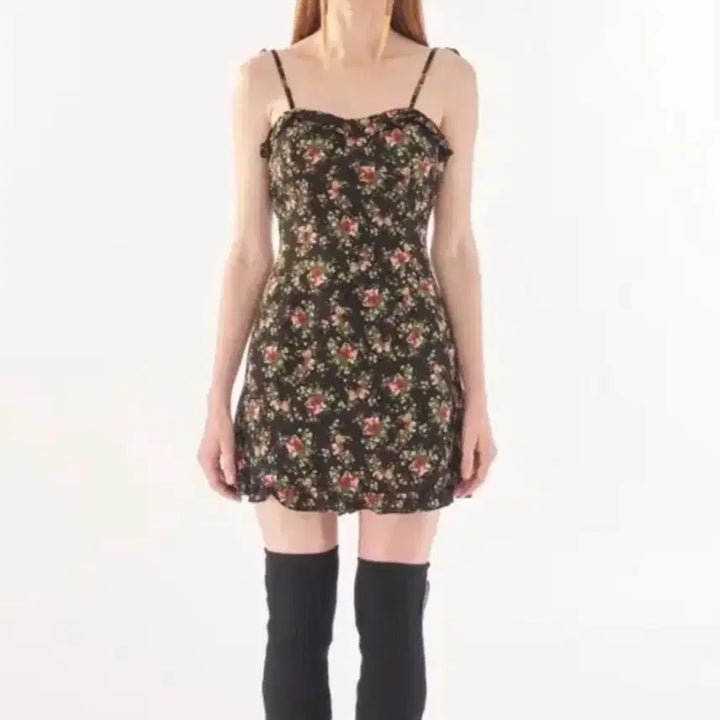 [BUNJANG] Oddoneout Flower Dress Black S / 마지막)오드원아웃 플라워원피스 s