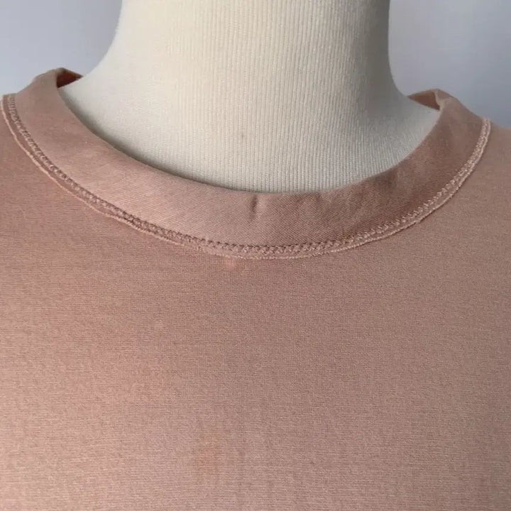 [BUNJANG] Kuho Color Block Short Sleeve T-shirt / 구호 배색 반팔 티셔츠 브라운/화이트