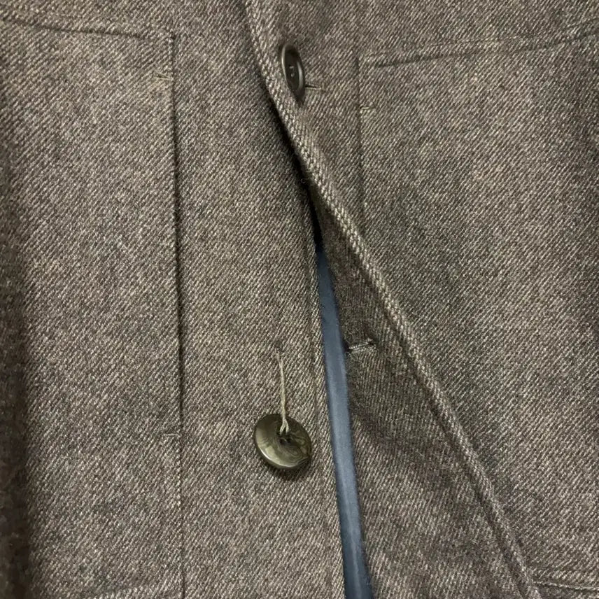 [BUNJANG] AMOMENTO Padded Crop Wool Jacket Brown / 아모멘토 패디드 크롭 울 자켓 브라운