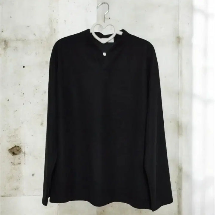[SOLD OUT] (새상품) 헨리넥 긴팔 티셔츠, 큰 옷 니트 티셔츠