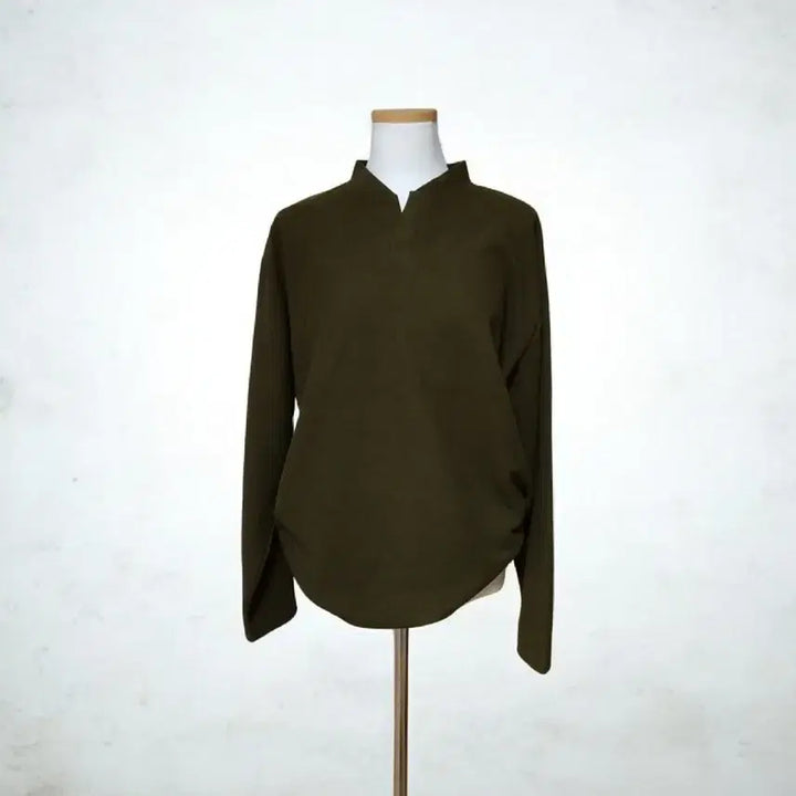 [SOLD OUT] (새상품) 헨리넥 긴팔 티셔츠, 큰 옷 니트 티셔츠