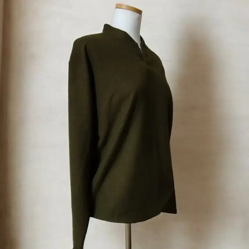 [SOLD OUT] (새상품) 헨리넥 긴팔 티셔츠, 큰 옷 니트 티셔츠