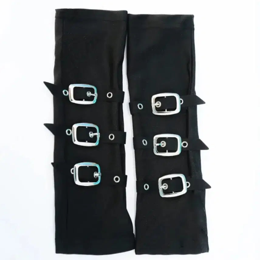[BUNJANG] Gothic Punk Buckle Hand Warmers / 버클 고스펑크 핸드워머