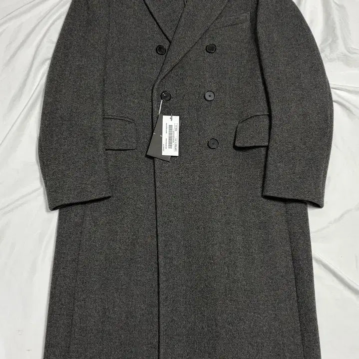 [BUNJANG] Ilkcorso Daddy Peaked Double Coat Charcoal Grey S / 일꼬르소 대디 피크드 더블 코트 / 차콜그레이 / S
