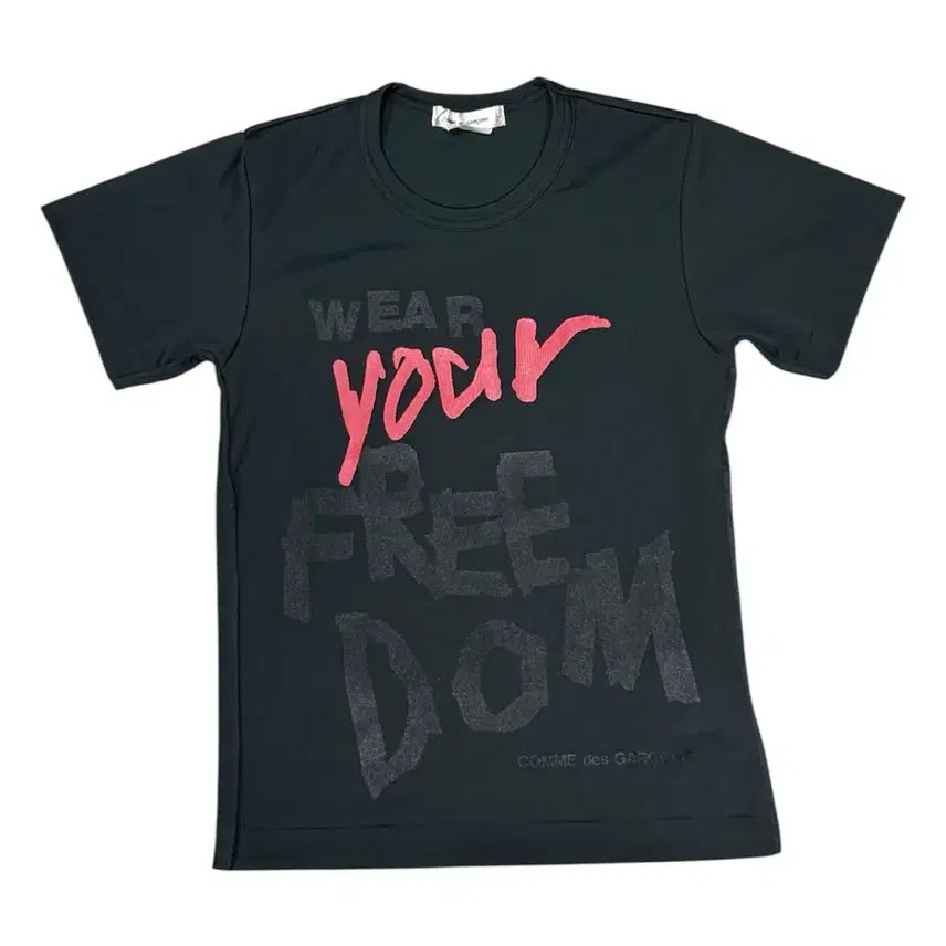 [BUNJANG] Comme des Garcons 2017 Freedom Graphic T-shirt / 2017 꼼데가르송 네 자유를 입어 반팔 티셔츠