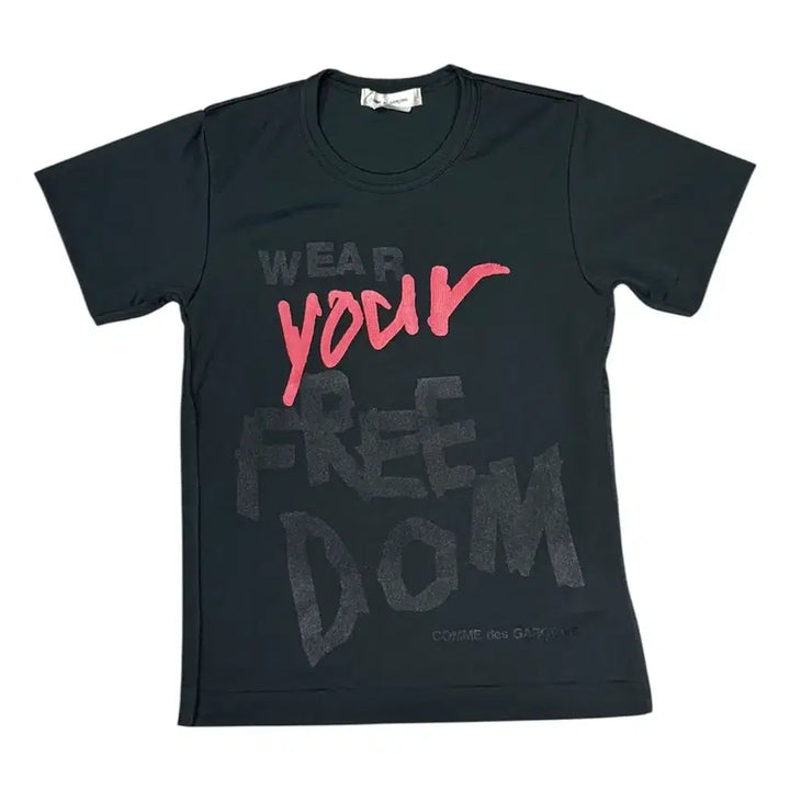[BUNJANG] Comme des Garcons 2017 Freedom Graphic T-shirt / 2017 꼼데가르송 네 자유를 입어 반팔 티셔츠