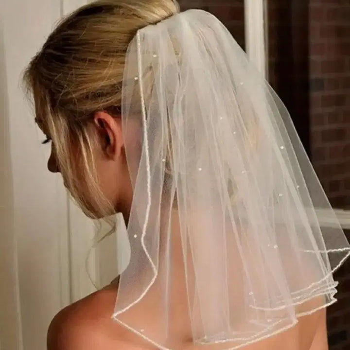 [BUNJANG] Wedding Veil Set / 웨딩 롱베일 + 숏베일 세트 (새상품 셀프웨딩)