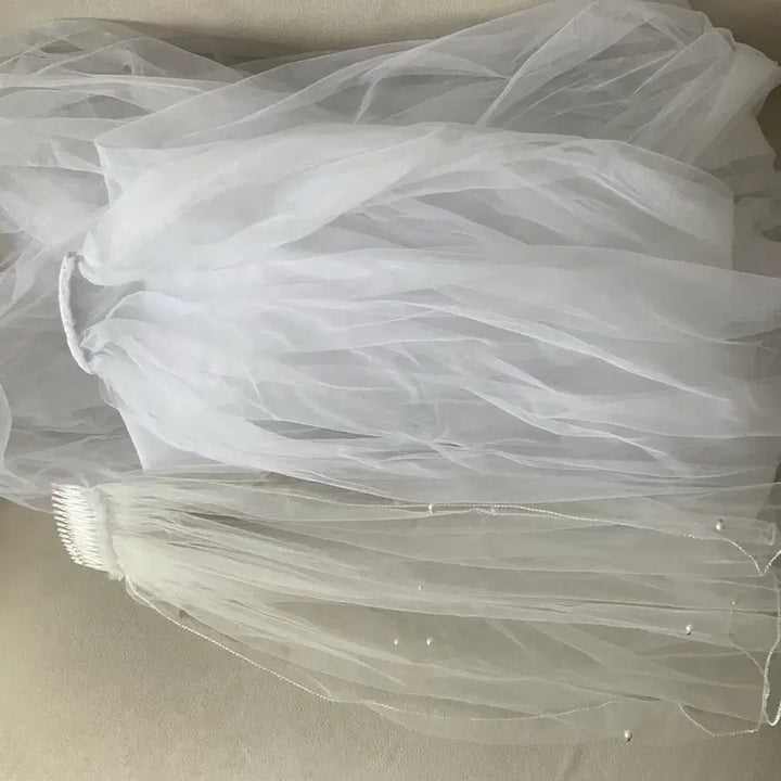 [BUNJANG] Wedding Veil Set / 웨딩 롱베일 + 숏베일 세트 (새상품 셀프웨딩)