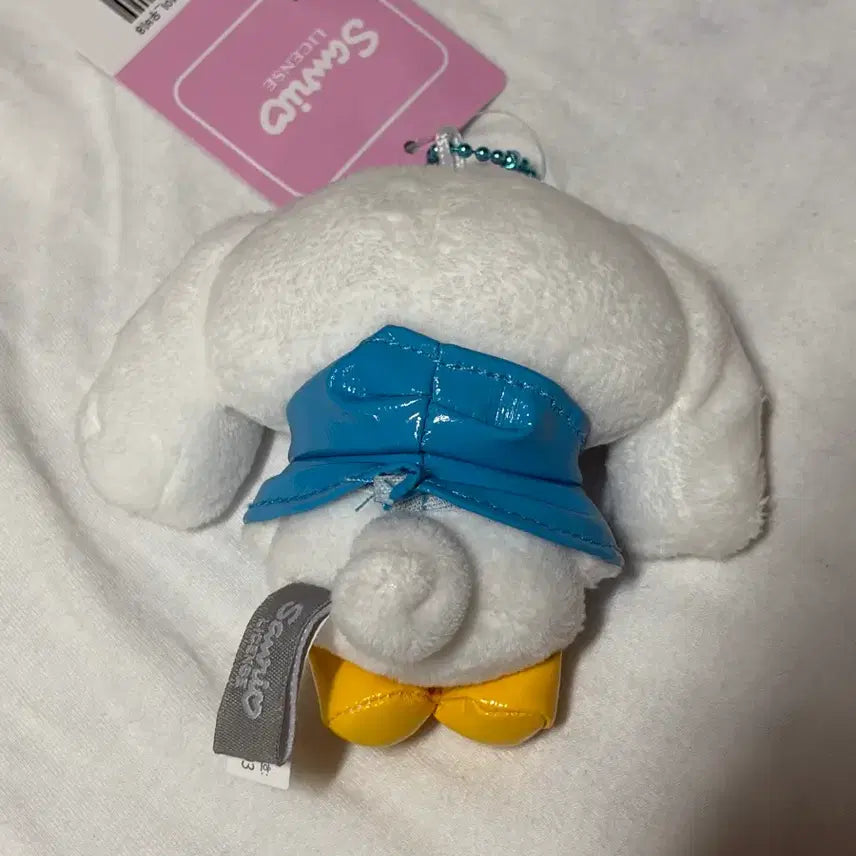 [BUNJANG] Sanrio Cinnamoroll Raincoat Costume Keyring Plush Doll / 산리오 시나모롤 인형 우비 키링 블루 코스튬 인형 판매