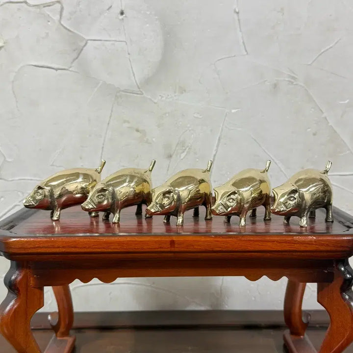 [BUNJANG] Korean Brass Miniature Pig Ornament / 국산 동 황동 미니 돼지