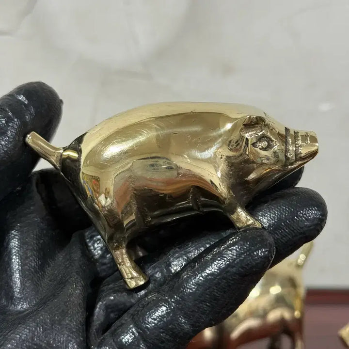 [BUNJANG] Korean Brass Miniature Pig Ornament / 국산 동 황동 미니 돼지
