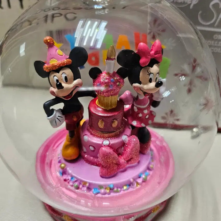 [BUNJANG] Disney Mickey &amp; Minnie Happy Birthday Dome Ornament / 디즈니 미키 &amp; 미니 해피 버스데이 돔 (생일돔) 오너먼트