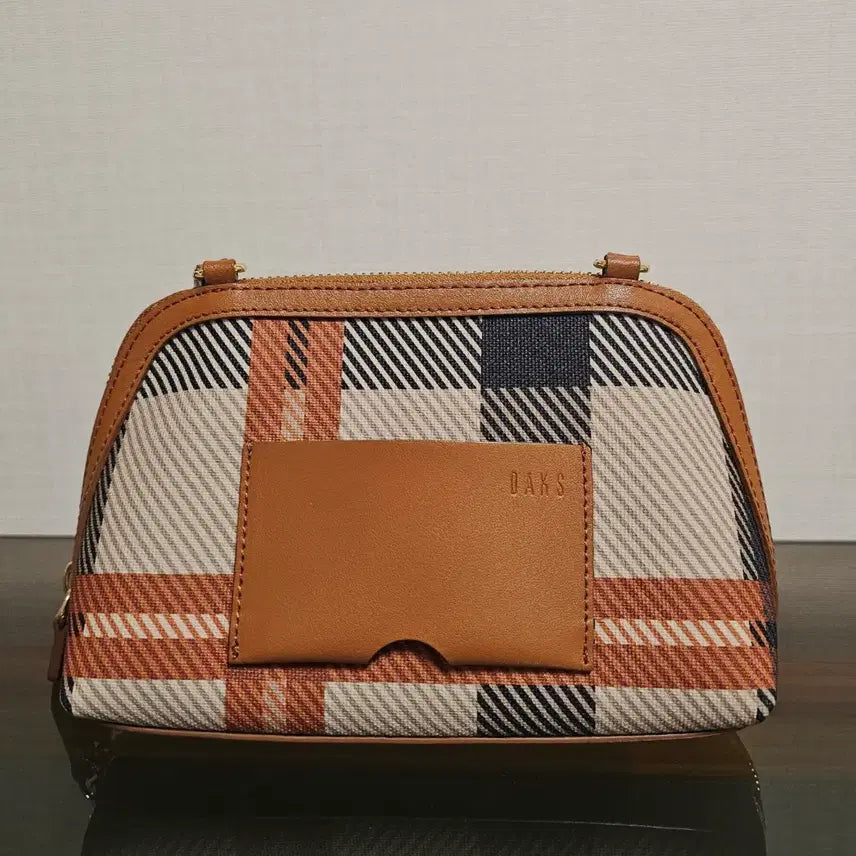 [BUNJANG] Daks Jubilee Check Mini Crossbody Bag / 닥스 브라운 쥬빌리체크 패턴 포인트 미니크로스백