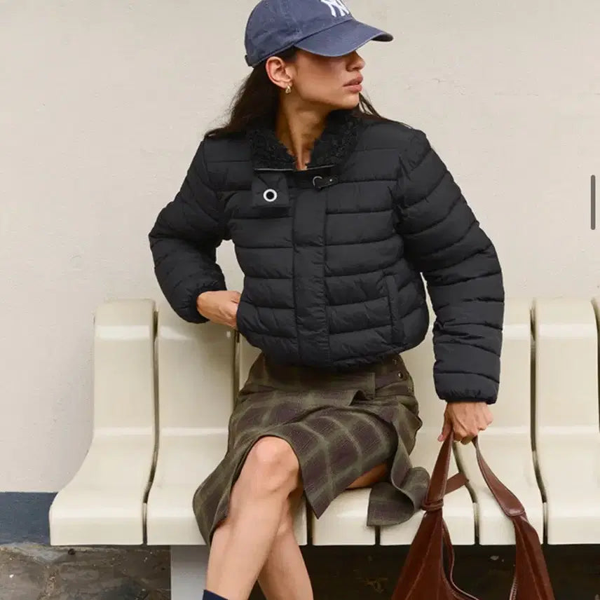 [BUNJANG] Bittercells Hairy Neck Light Puffer Jacket / 비터셀즈 헤어리넥 라이트 푸퍼 자켓 (상태깨끗)