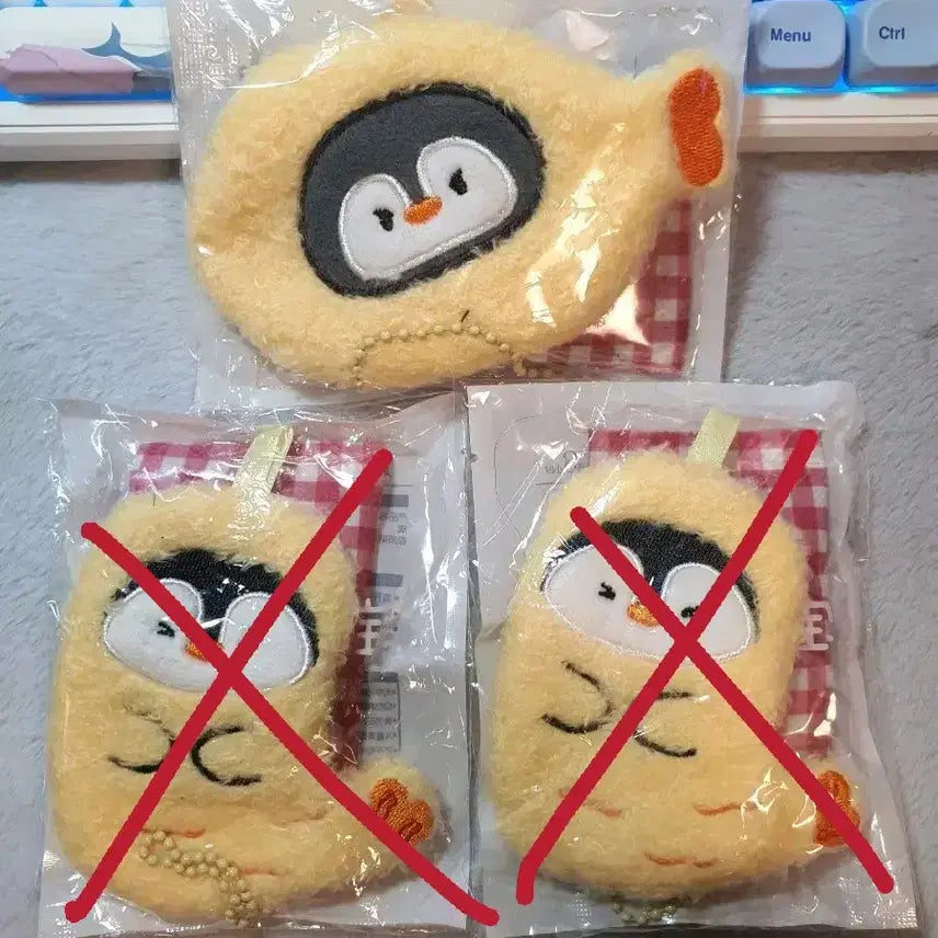 [BUNJANG] Penguin Shrimp Tempura Mini Hot Pack Pouch Keychain / 새우튀김 펭귄 미니 핫팩 파우치 키링