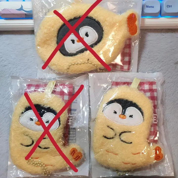 [BUNJANG] Penguin Shrimp Tempura Mini Hot Pack Pouch Keychain / 새우튀김 펭귄 미니 핫팩 파우치 키링