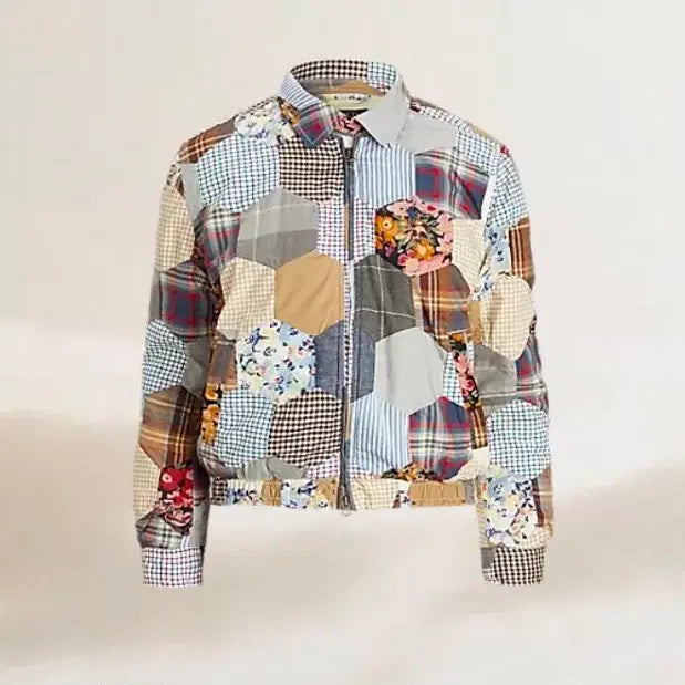 [BUNJANG] Polo Ralph Lauren Patchwork Quilted Blouson Jacket / [여성M][폴로 랄프로렌] 패치워크 퀼티드 블루종 점퍼 멀티컬러#