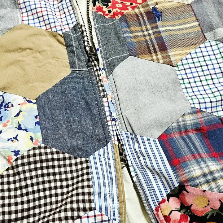 [BUNJANG] Polo Ralph Lauren Patchwork Quilted Blouson Jacket / [여성M][폴로 랄프로렌] 패치워크 퀼티드 블루종 점퍼 멀티컬러#