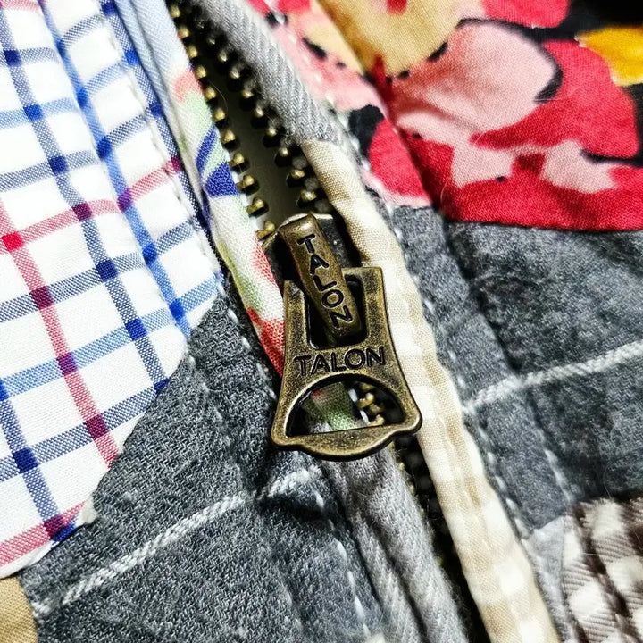 [BUNJANG] Polo Ralph Lauren Patchwork Quilted Blouson Jacket / [여성M][폴로 랄프로렌] 패치워크 퀼티드 블루종 점퍼 멀티컬러#