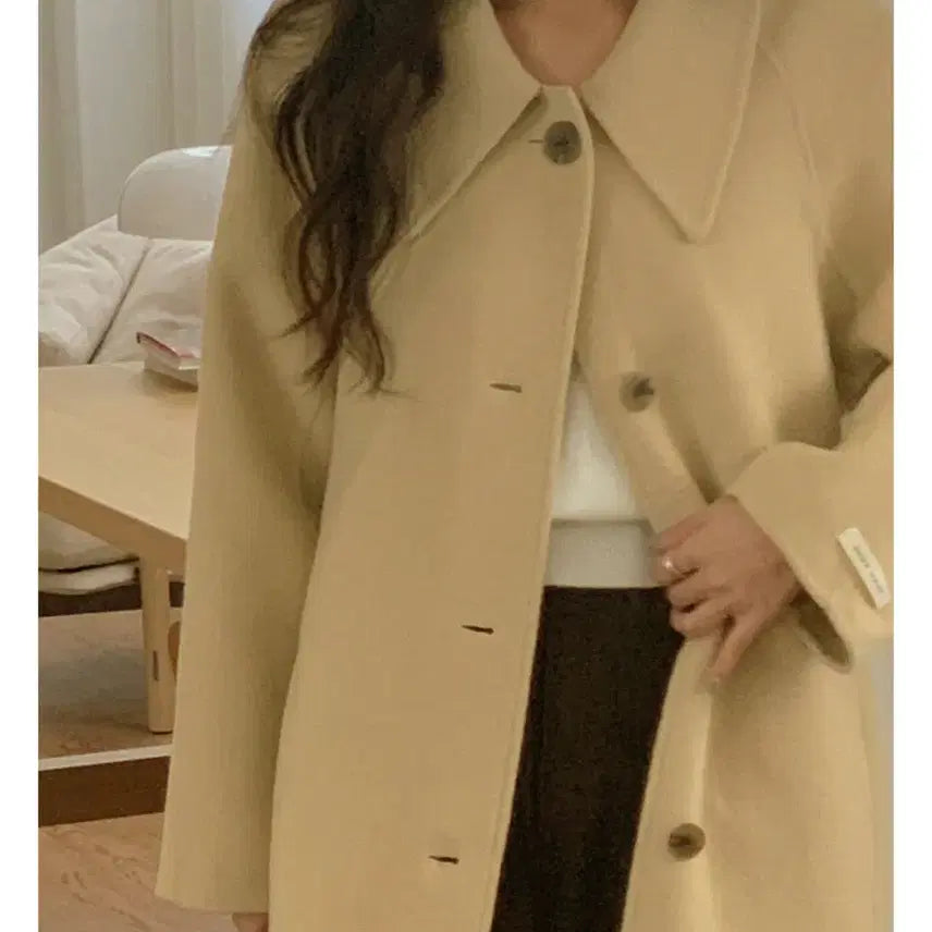 [BUNJANG] From Head To Toe Merino Wool Handmade Long Coat / 프롬헤드두토-메리 울 핸드메이드 롱 코트 (메리노울 80%)
