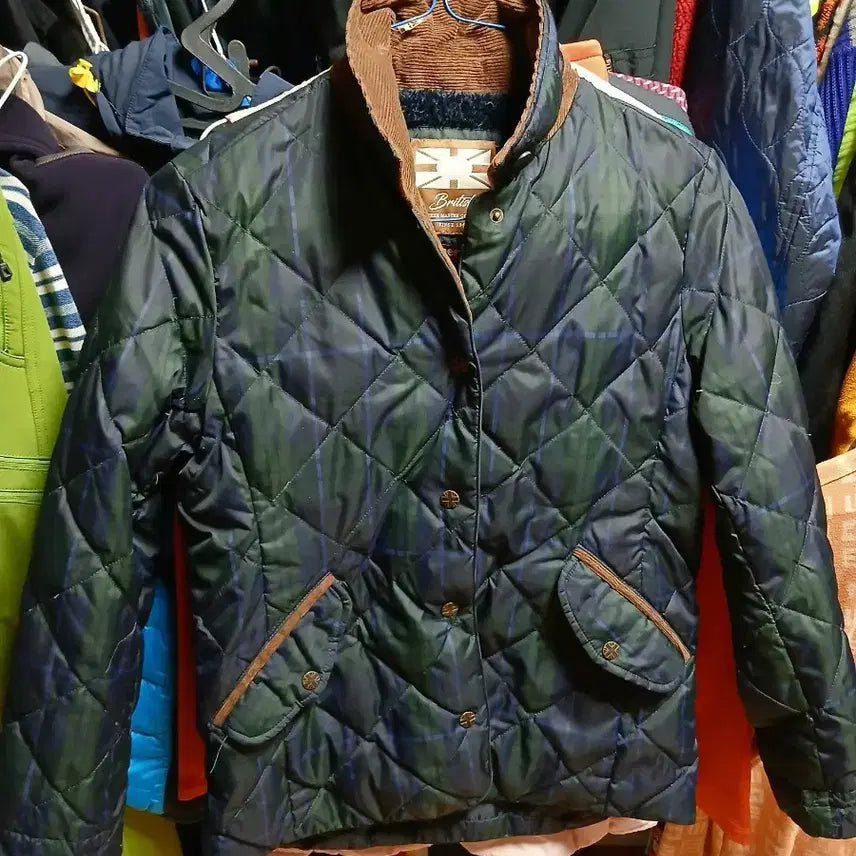 [BUNJANG] Merc Tartan Check Quilted Jacket / Merc 퀼팅 자켓 타탄체크 브리티시 90