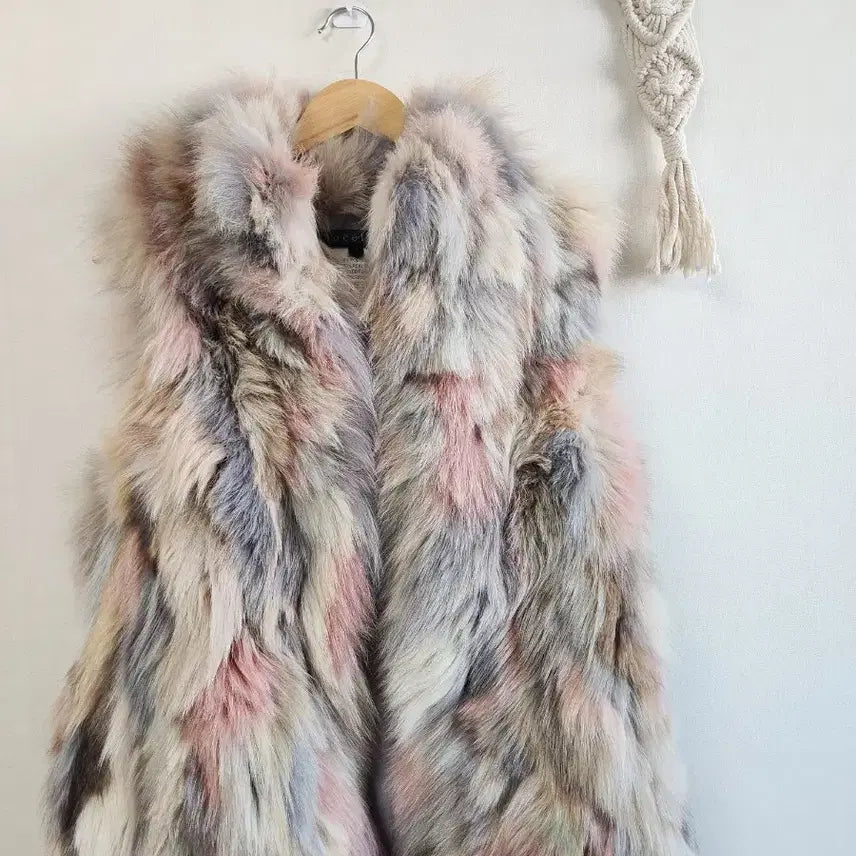 [BUNJANG] JOCELYN Fox Fur Vest / JOCELYN 조세린 컬러 폭스퍼 베스트 s